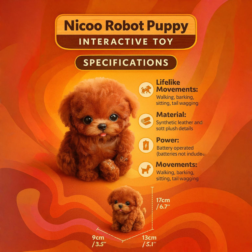 Robot Puppy Toy — Walks Barks Sits Responds To Sound And Touch
