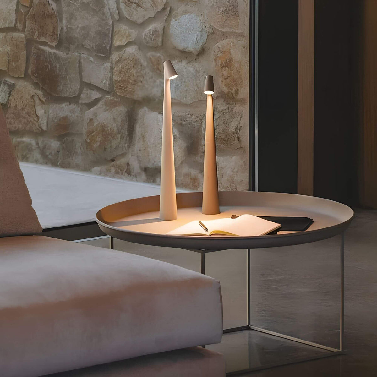 Draadloze Nordic led-leeslamp — dimbare tafellamp