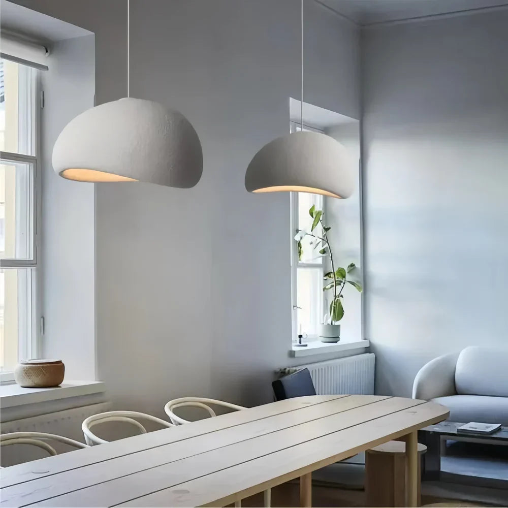 Lámpara colgante nórdica Wabi Sabi regulable para comedor | boxzora