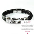 Unisex-armbånd i skinn — 22 cm omkrets