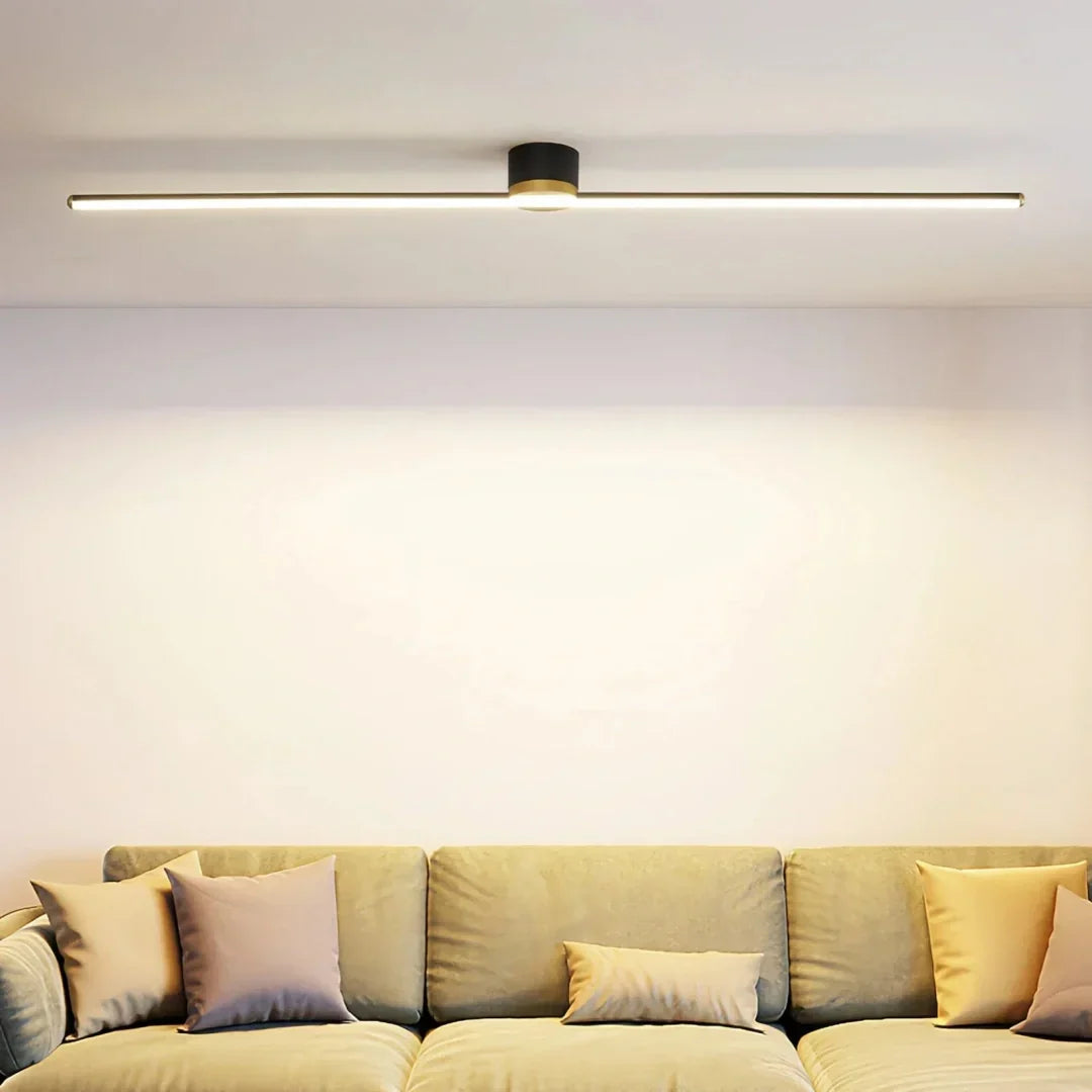 Modern Linear Semi Flush Mount Ceiling Light for Living Rooms, Anti Glare | boxzora