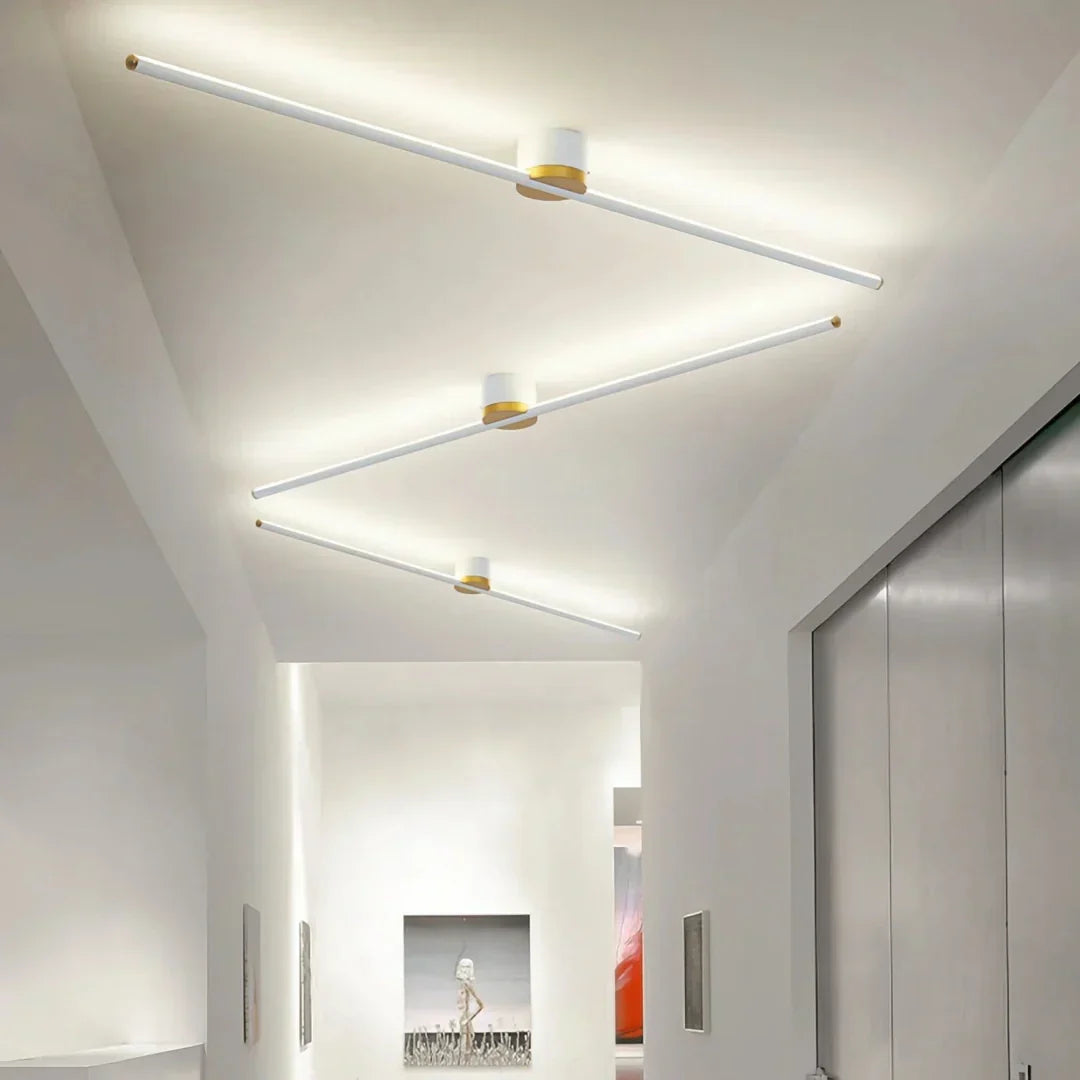 Modern Linear Semi Flush Mount Ceiling Light for Living Rooms, Anti Glare | boxzora