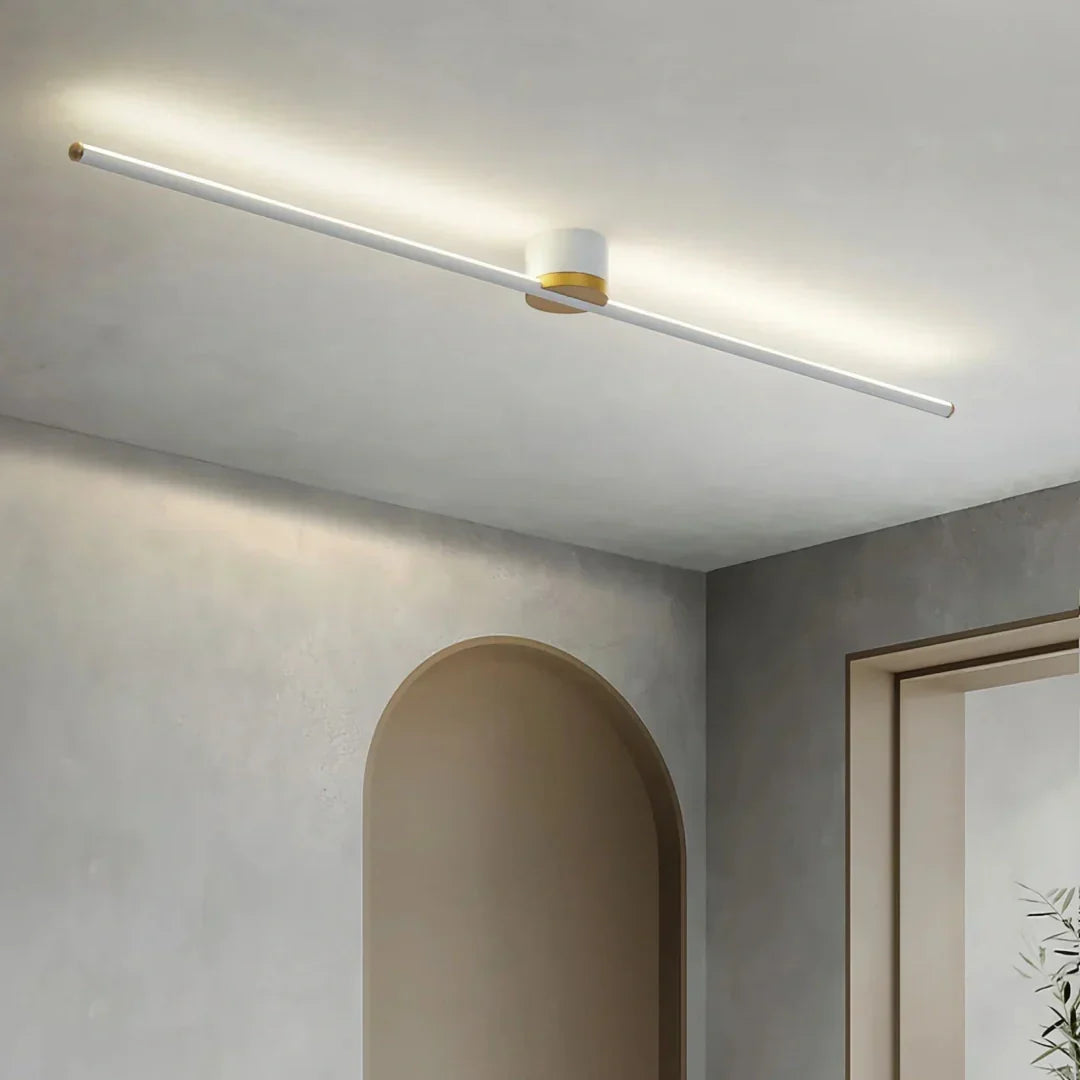 Modern Linear Semi Flush Mount Ceiling Light for Living Rooms, Anti Glare | boxzora