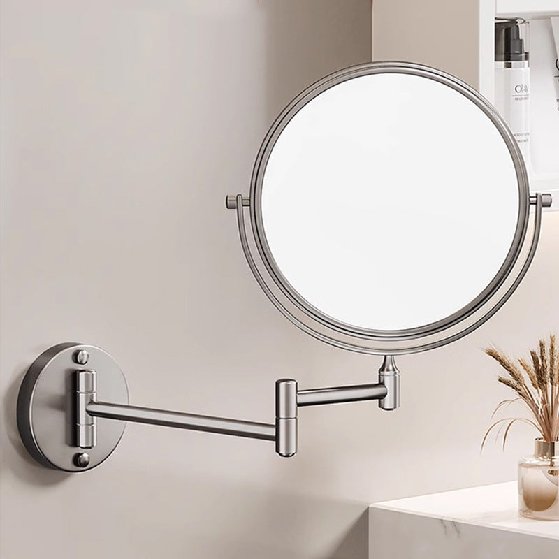 Rechargeable Wall Mounted Shaving Mirror — 360° Rotation Stand, 1X/10X Dual Magnification, Adjustable LED Lighting