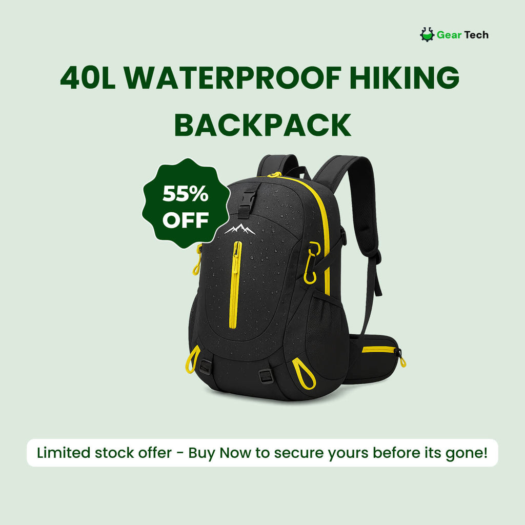 Wasserdichter Wanderrucksack mit 40L Fassungsvermögen – mehrere Fächer, geräumige Innenaufteilung