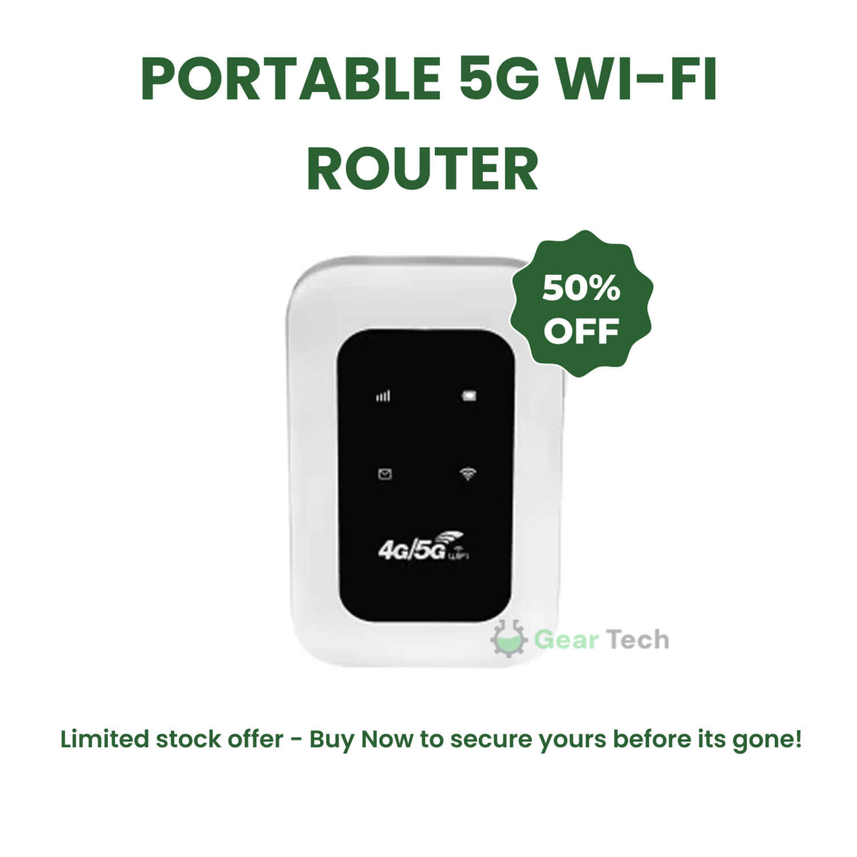 Portabel 5G-wi-fi-router — säkert höghastighetsnätverk, kompakt konstruktion