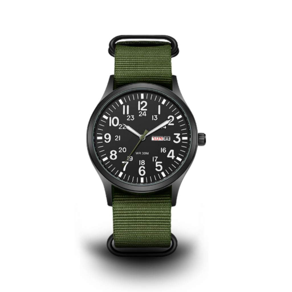 Reloj de exterior de acero inoxidable para hombre – Estilo militar resistente y resistente al agua