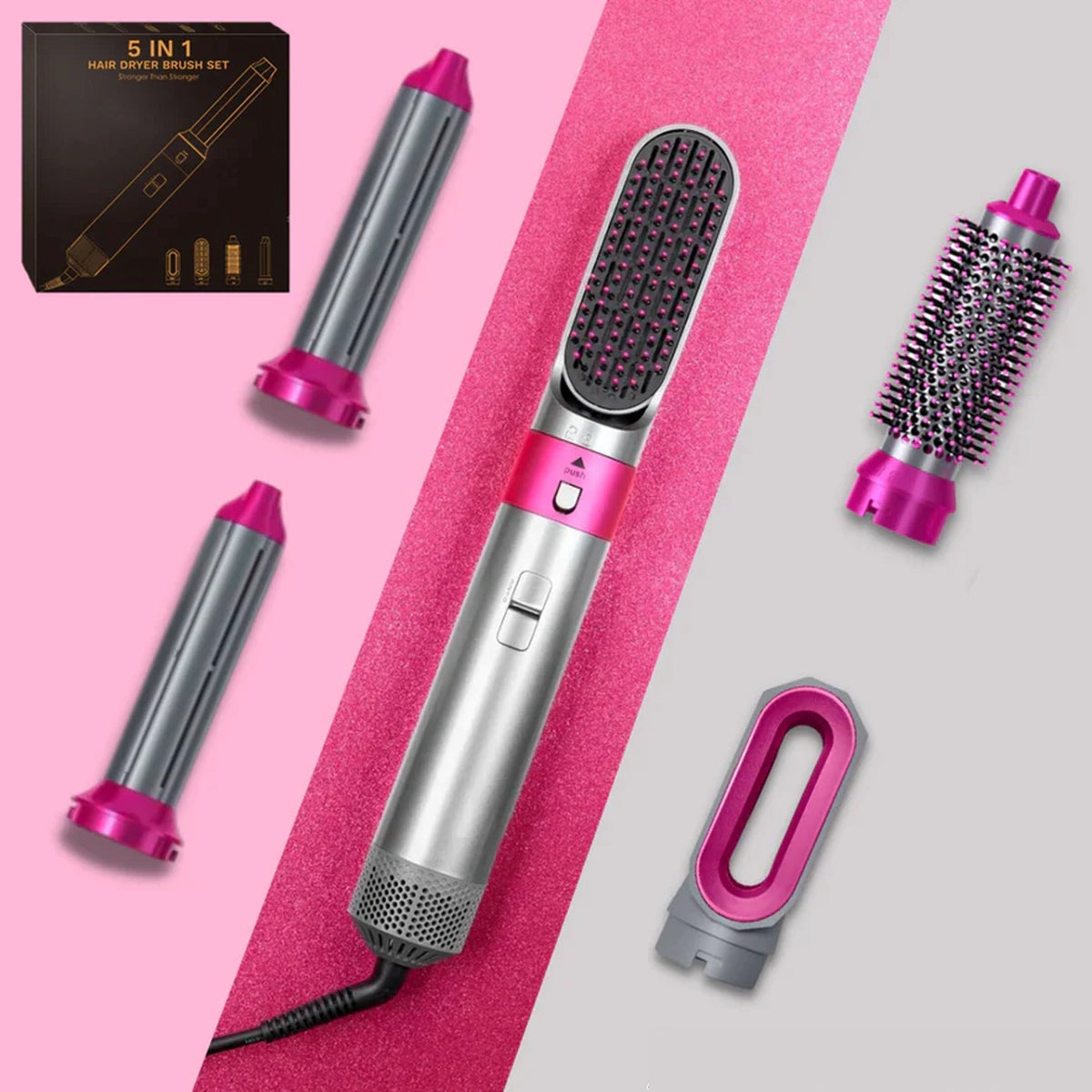 Modelador de cabelo 5 em 1 – modelador automático, secador e escova alisadora com efeito Coanda
