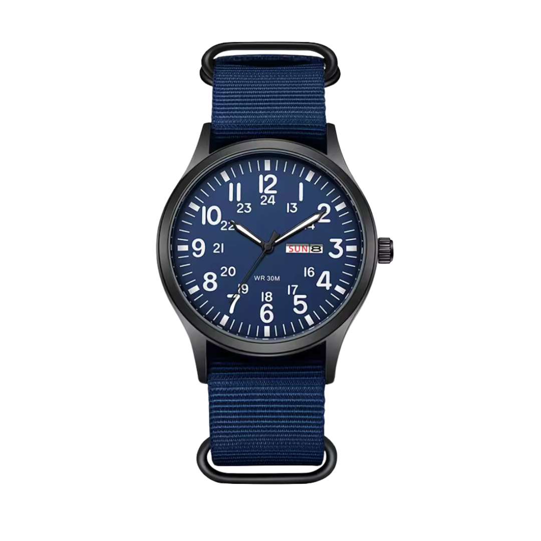 Reloj de exterior de acero inoxidable para hombre – Estilo militar resistente y resistente al agua