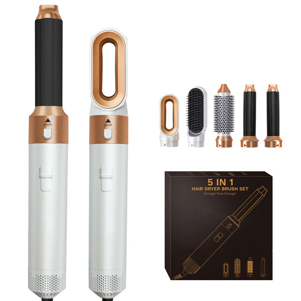 Modelador de cabelo 5 em 1 – modelador automático, secador e escova alisadora com efeito Coanda
