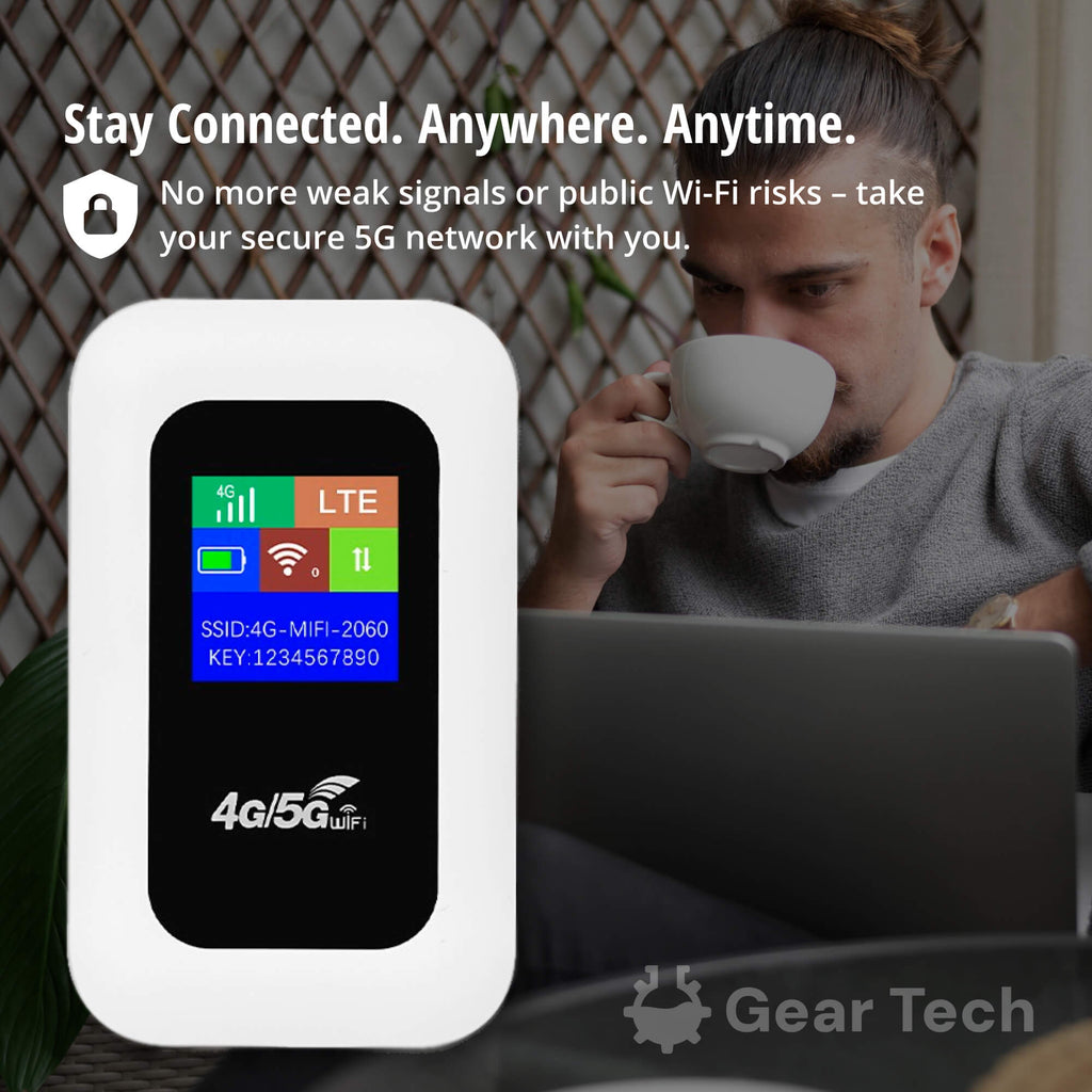 Portabel 5G-wi-fi-router — säkert höghastighetsnätverk, kompakt konstruktion