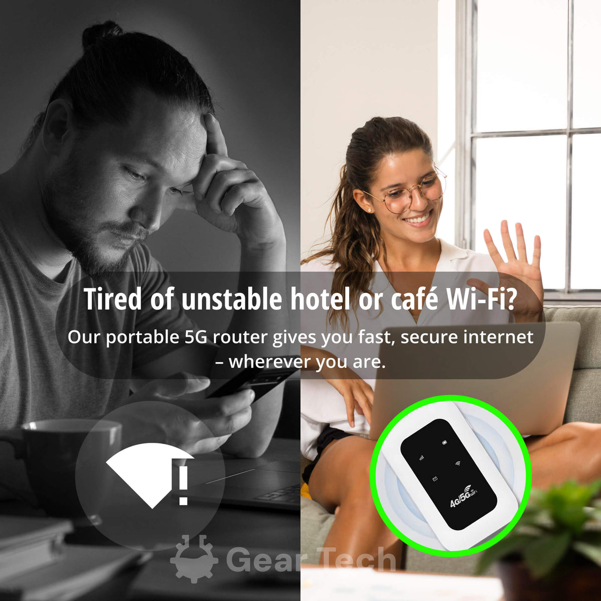 Portabel 5G-wi-fi-router — säkert höghastighetsnätverk, kompakt konstruktion
