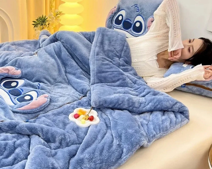 CozyNest 2-i-1-teppe- og putekombinasjon – smart, konvertibelt design