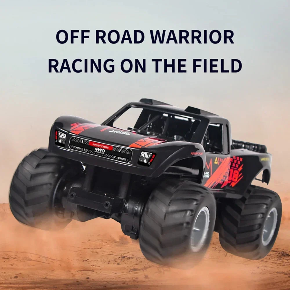 Carro telecomandado 4WD — Brinquedo todo-o-terreno para crianças, suspensão independente e pneus com revestimento de borracha