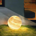 Lampe solaire moderne pour jardin en verre, étanche, motif lune | boxzora