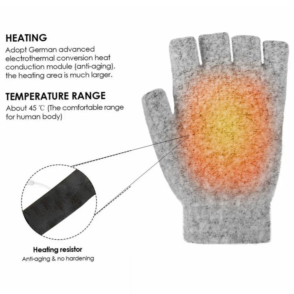 USB Rechargeable Heated Gloves — Three Adjustable Heat Levels