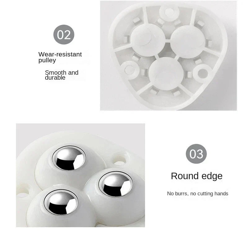 Self-Adhesive Swivel Furniture Casters — Heavy-Duty Rolling Base