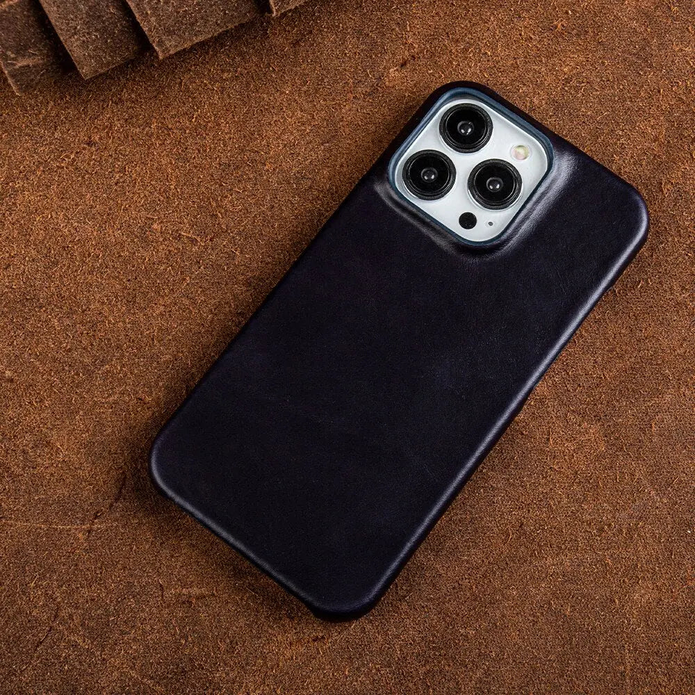 Étui pour iPhone RoyalLeather en cuir véritable de vache — Fabrication artisanale