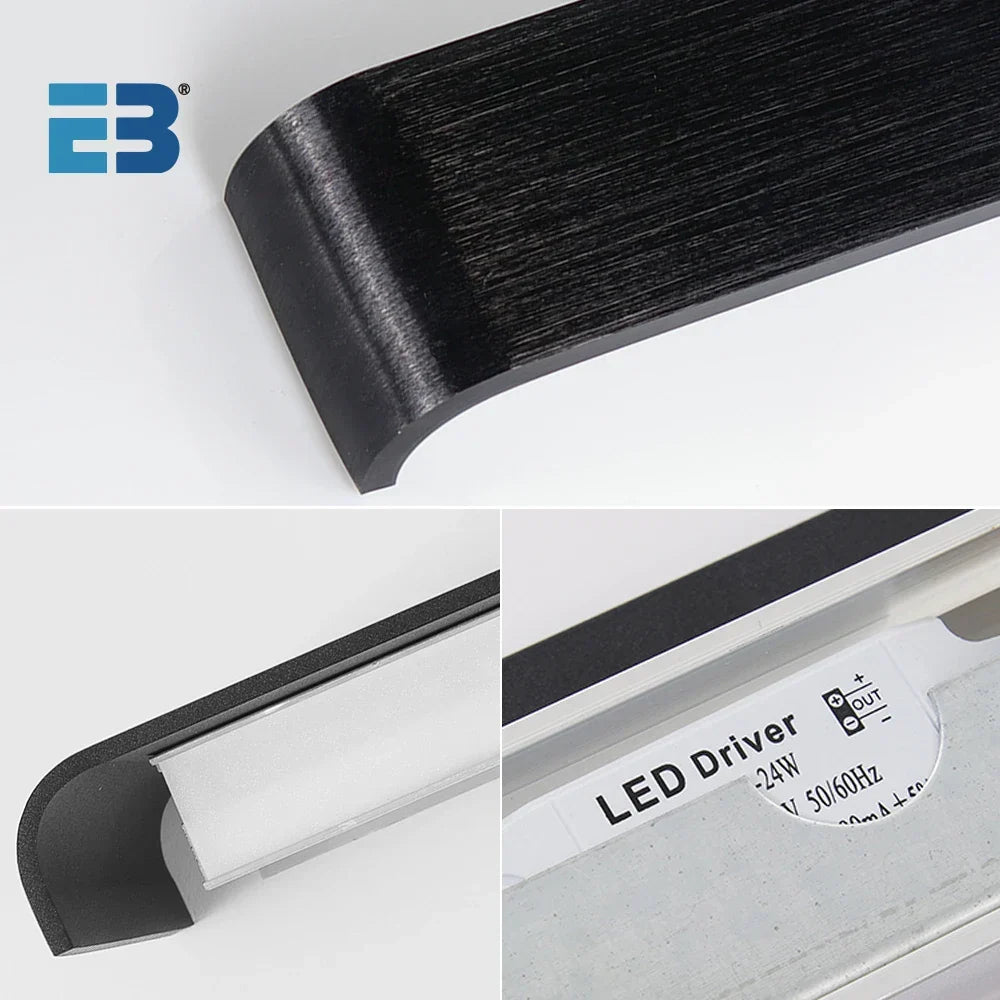 Nowoczesna lampa ścienna LED — elegancki minimalistyczny design, wszechstronne funkcje obsługi