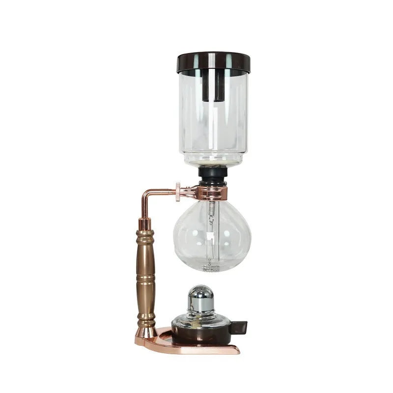 Siphon Coffee Brewer Set — 3 or 5 Cup Capacity, Barista Accessory Kit, Elegant Design
