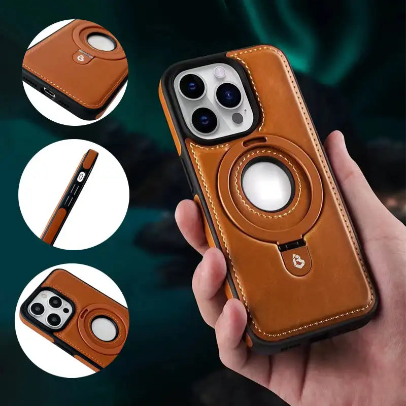 Niewidoczne etui na iPhone'a z magnetycznym uchwytem pierścieniowym