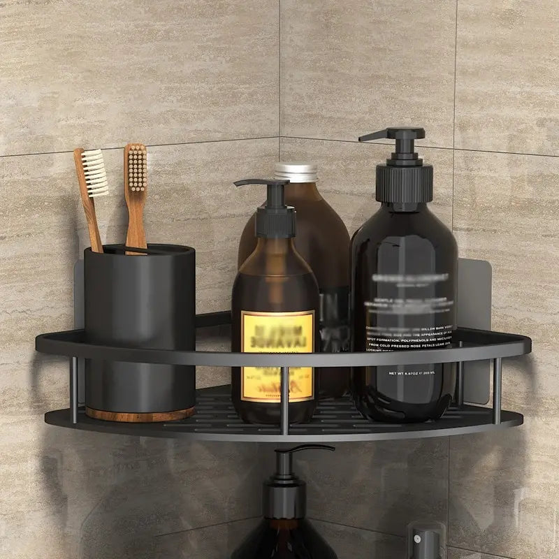 No-Drill Wall-Mounted Corner Shelf & Shower Caddy