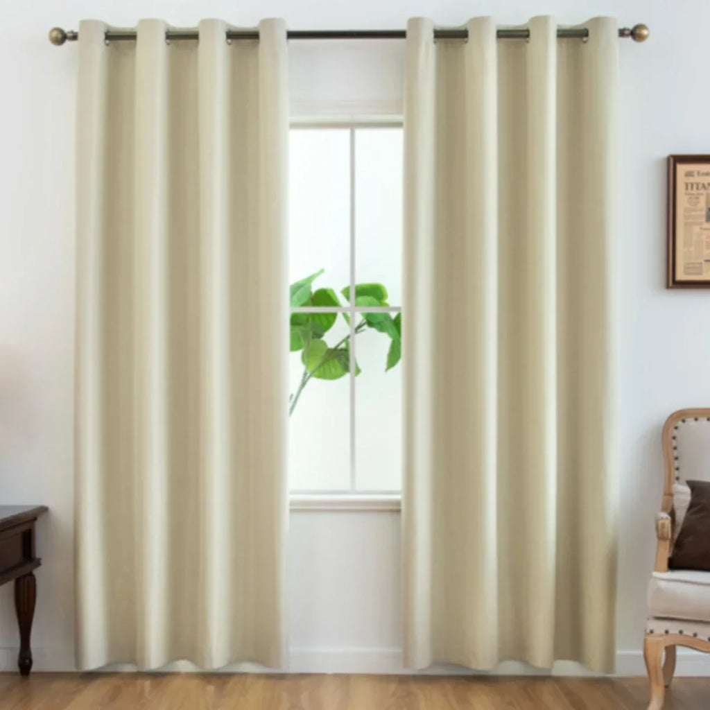 100% Blackout Curtain Panels — Thermal Coated Lining