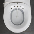 Baño de asiento plegable colgante — recipiente de gran capacidad para el cuidado de las hemorroides
