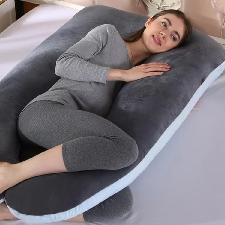 Cuscino per gravidanza a U per tutto il corpo — Comfort ultra e sostegno per schiena e fianchi
