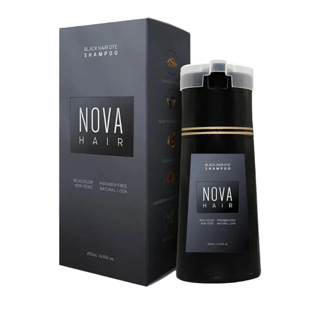 NovaHair-øjeblikkelig farveshampoo – hurtig opfriskning af hårfarven og dækning af udvoksning