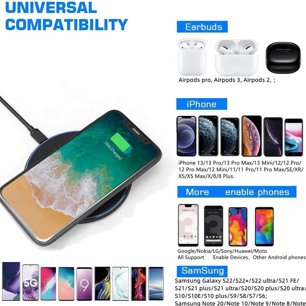 Premium 30W MagSafe Wireless Charging Station — USB-C Fast Charger for Apple iPhone, Samsung & Android