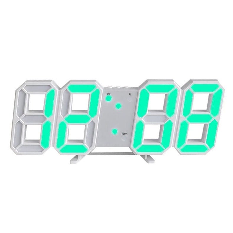 ساعة حائط رقمية LED ثلاثية الأبعاد – تحكم قابل للتعديل في التعتيم وشاشة عالية الوضوح