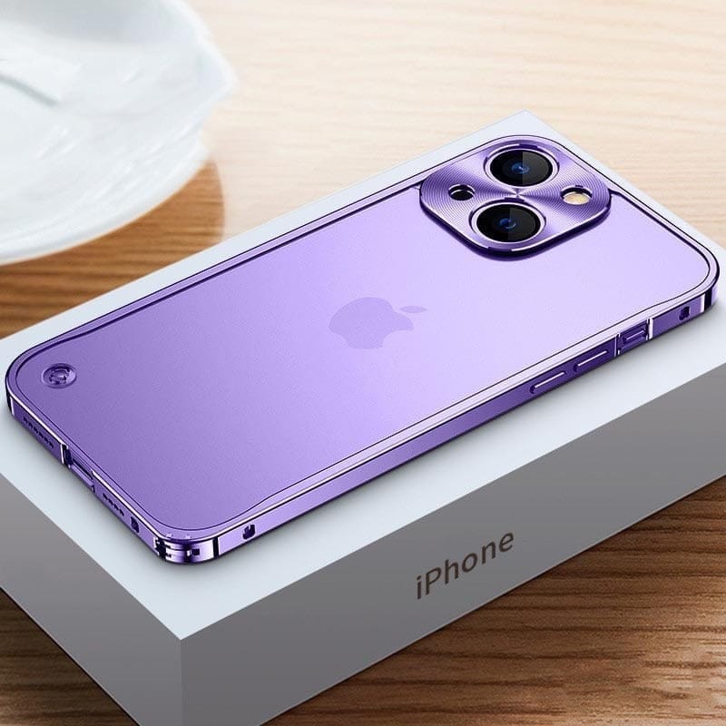 CNC-fræset iPhone-etui i aluminium — let bumper