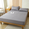 Waterproof Fitted Mattress Protector – Sizes Twin, Full, 140, 160, Gray & White