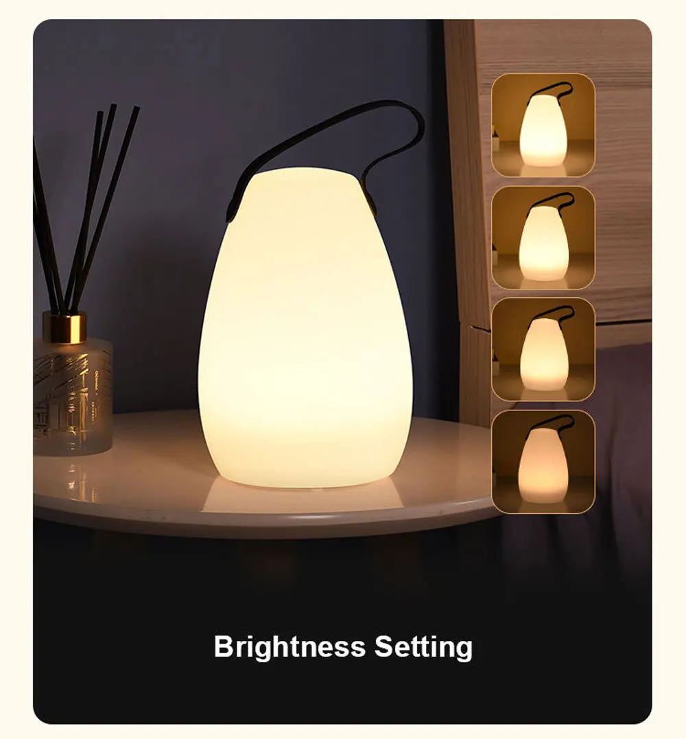 Bærbar vandtæt trådløs lampe — stemningslys med farveskift