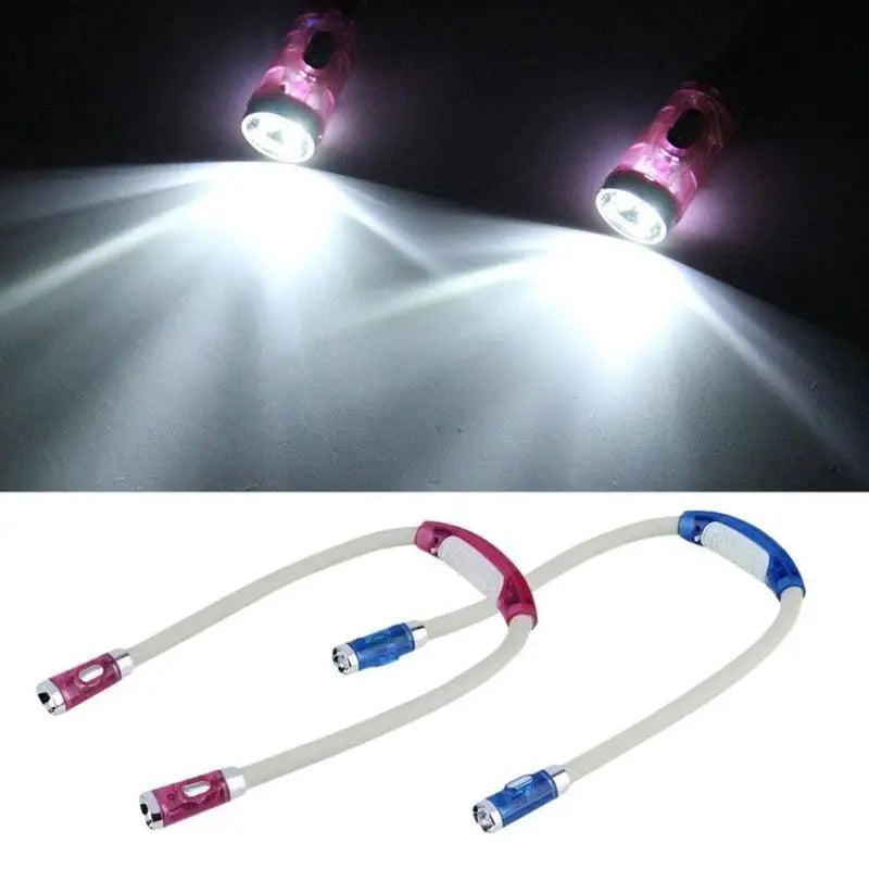 Lâmpada LED portátil para o pescoço — Design flexível, iluminação mãos-livres