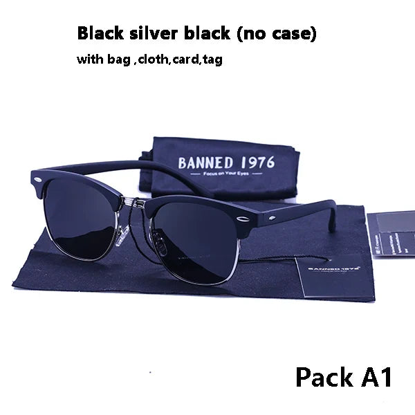 Klassische Retro-Sonnenbrille für alle – HD-polarisierte UV400-Gläser
