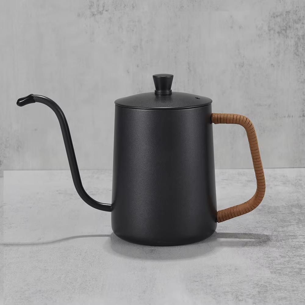 Cană premium pentru cafea, cu picurare, din oțel inoxidabil — cioc de turnare de precizie