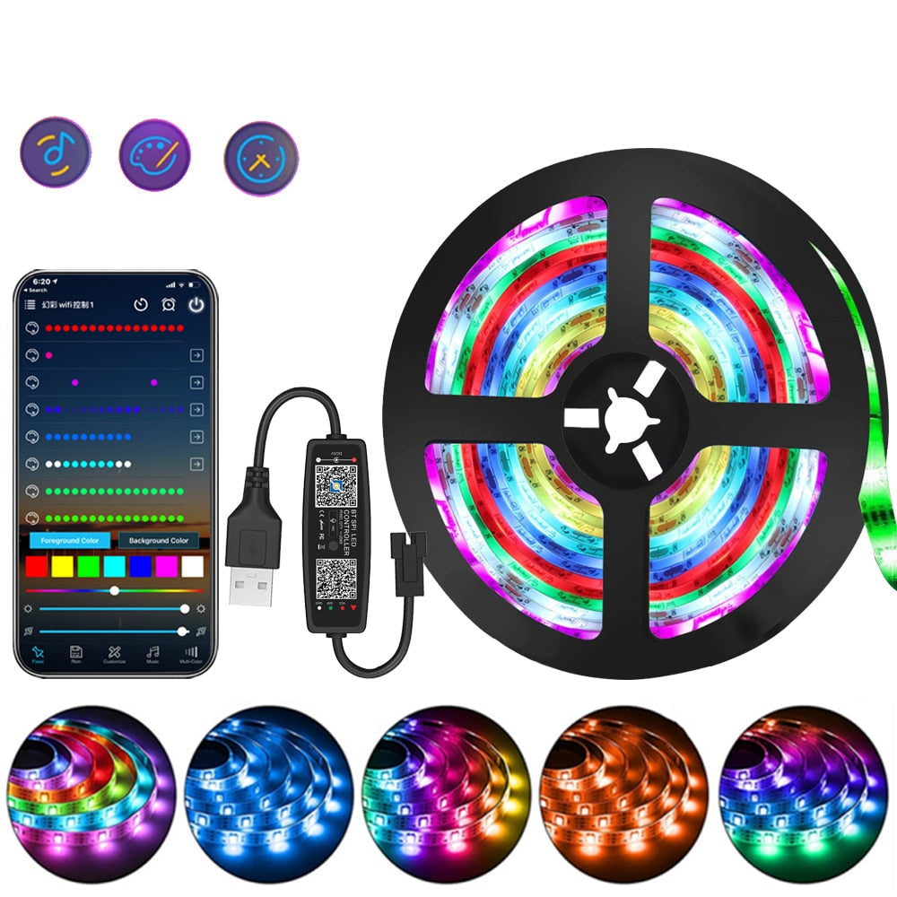 RGB LED pásek 1M-20M — 5V WS2812B