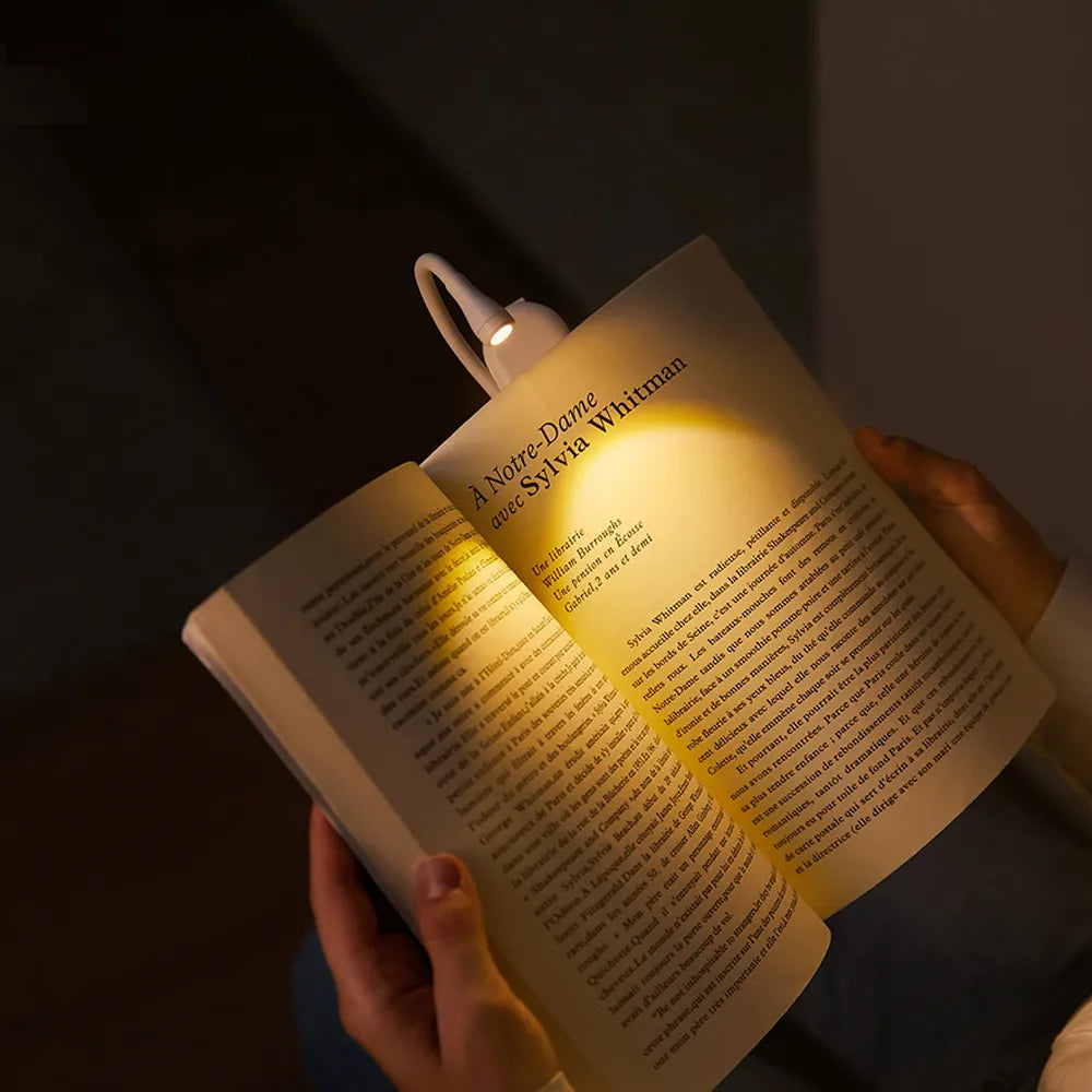 Mini-kirjavalo - kannettava kiinnike, 360 asteen kääntö, himmennettävä LED, USB-lataus