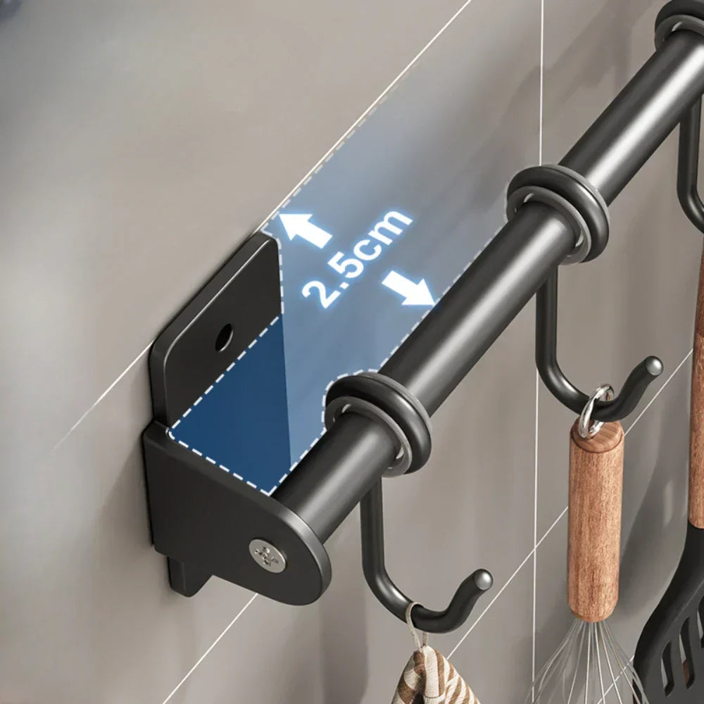 Steely Wall-Mounted Kitchen Corner Rack