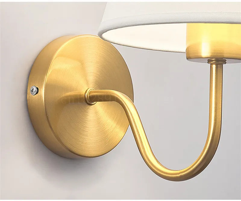 RusticGlow Wall Lamp — American Style Fabric Design