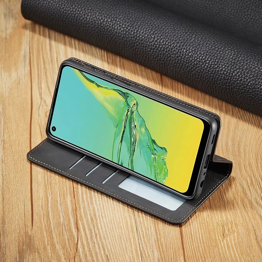 Samsung Magnetic Leather Case — Stylish Profile, Secure Magnetic Clasp