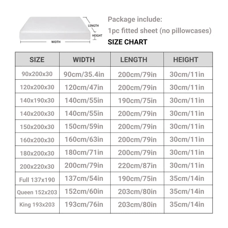 Waterproof Fitted Mattress Protector – Sizes Twin, Full, 140, 160, Gray & White