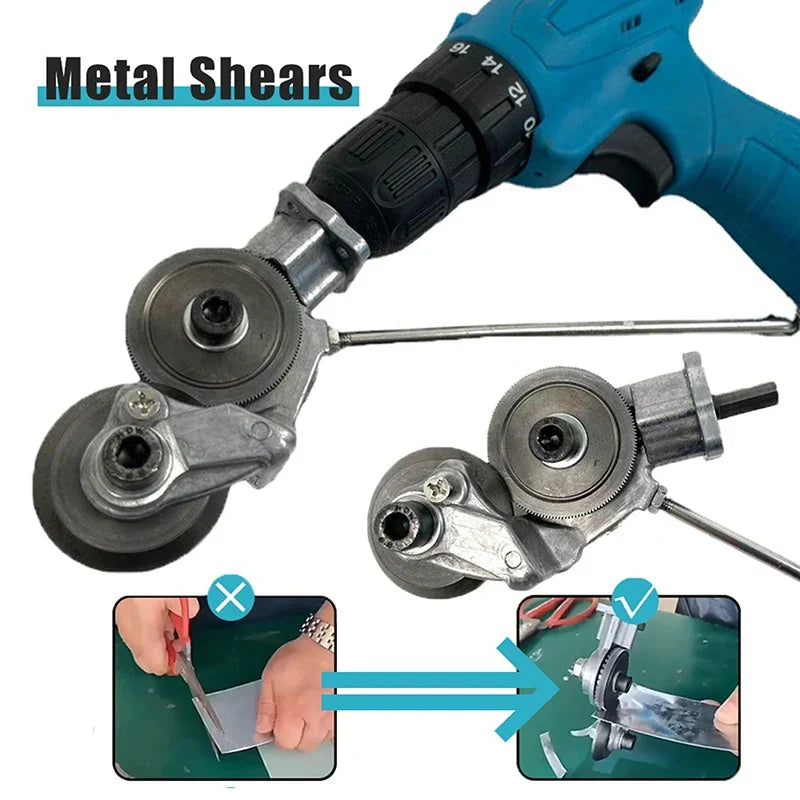 Double-Headed Sheet Metal Cutter — High-Speed Rotor Blades, Sharp Cutting Edge, Fast Cutting Performance