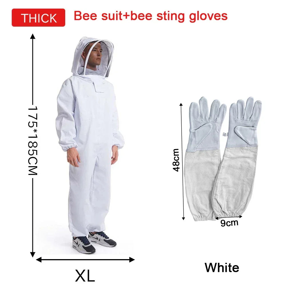 Professional Full-Body Beekeeping Suit — Integrated Veil, Unisex Kids Fit