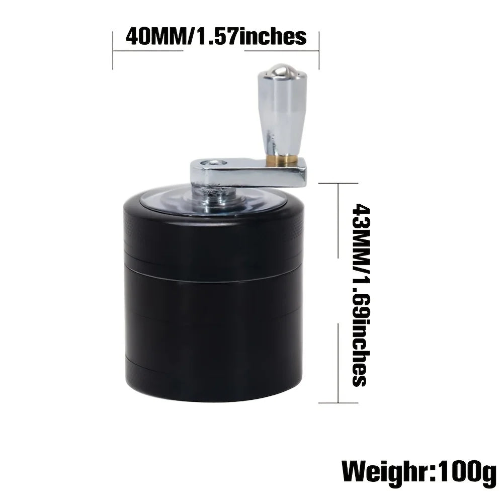 Molinillo manual para frutos secos y especias — molino compacto de manivela para nuez moscada, jengibre, sal gema y granos de pimienta