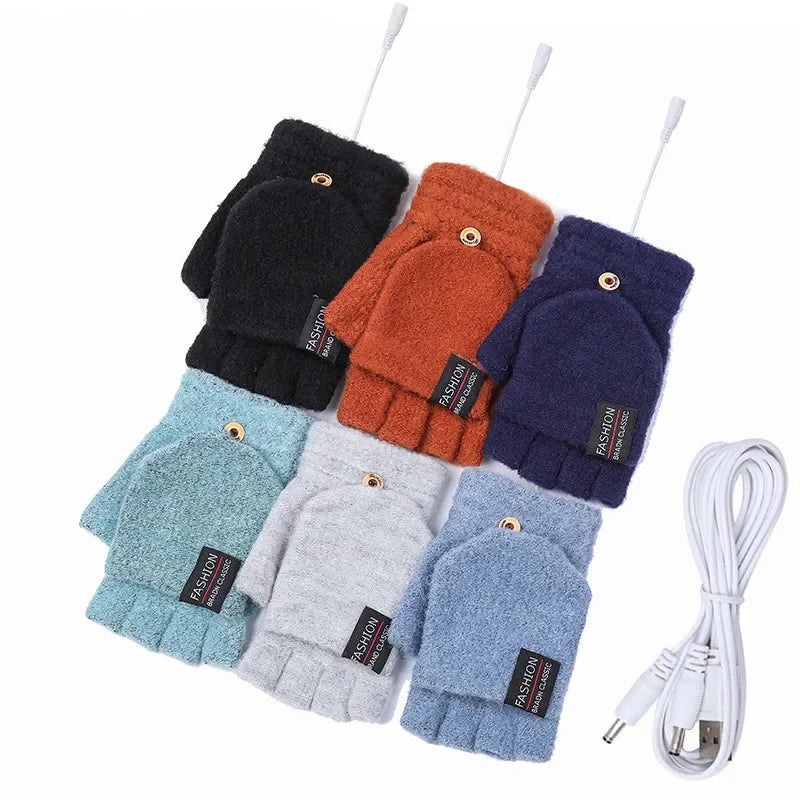 USB Rechargeable Heated Gloves — Three Adjustable Heat Levels
