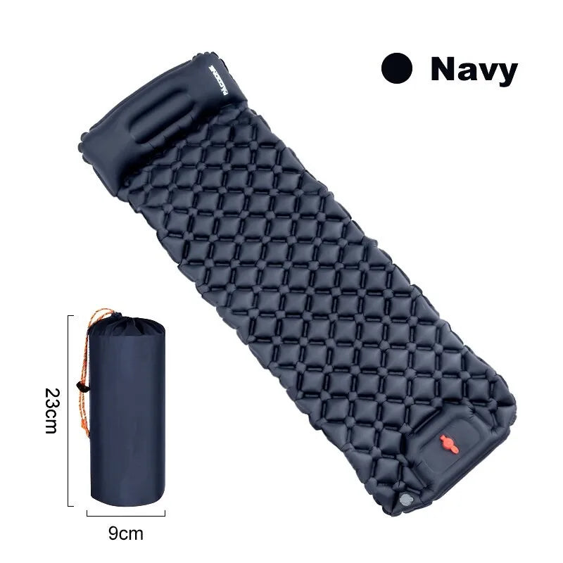 2-Person Self-Inflating Sleeping Pad — Integrated Pillow, Spacious Comfort Surface
