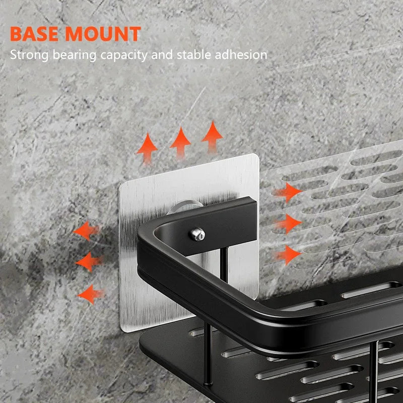 No-Drill Wall-Mounted Corner Shelf & Shower Caddy